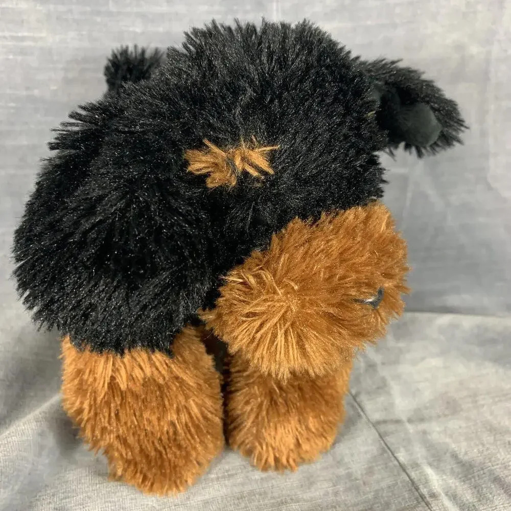 Vtg Sears Holding Corp Plush Rottweiler Dog Stuffed Animal Toy Black & Brown